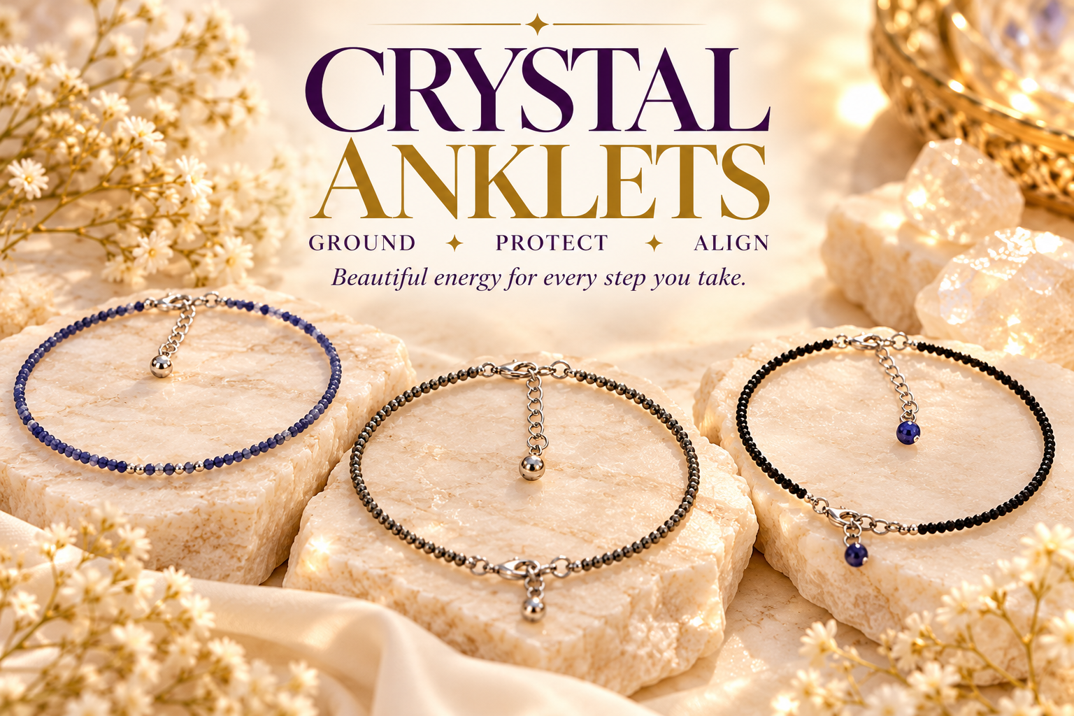 CRYSTAL ANKLETS